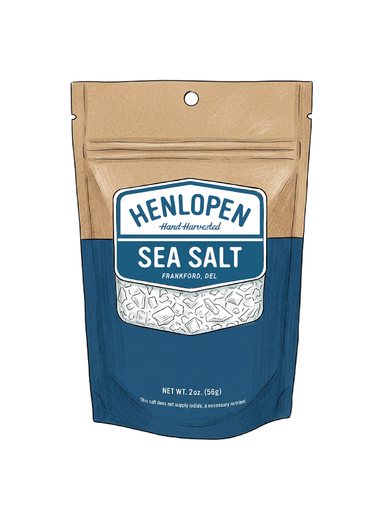 Flake Henlopen Sea Salt 2oz Jar or Pouch