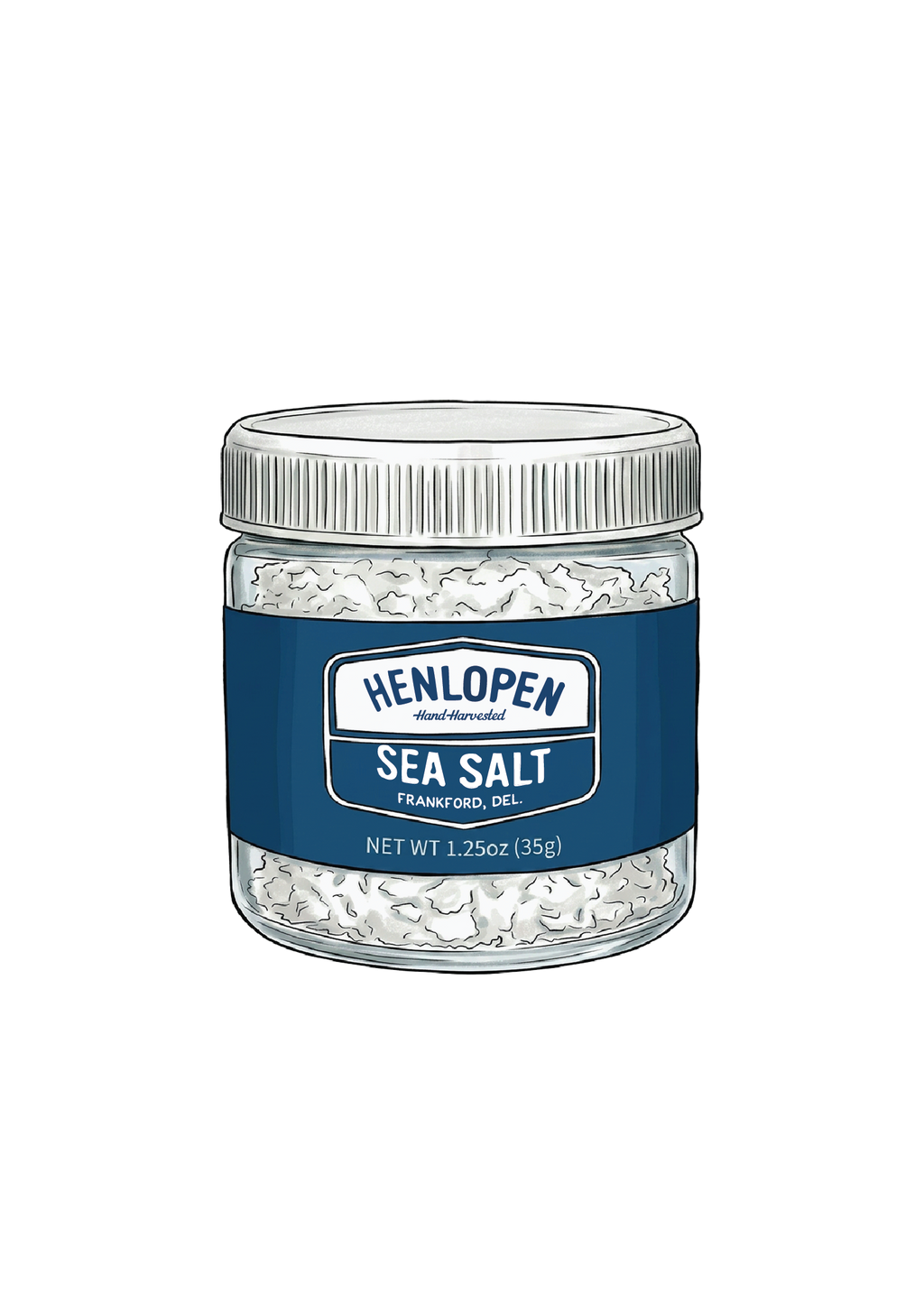 Flake Henlopen Sea Salt 1.25oz Jar